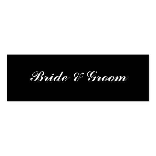 Bride & Groom Business Cards (front side)