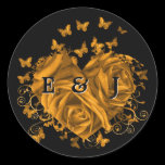 Bride & Groom Butterflies Swirls Teal Black &White