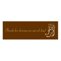 Bride&Groom Chocolate Favor Tag business cards