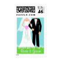 Bride & Groom - Custom Wedding Postage postage