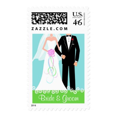 Bride & Groom - Custom Wedding Postage