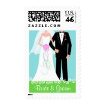Bride & Groom - Custom Wedding Postage postage