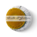 Bride & Groom Daisy Button