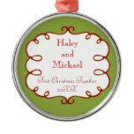 lime green christmas ornaments, christmas, first