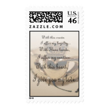 Bride & Groom Irish Claddagh Wedding Ring Postage Stamps