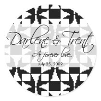Bride & Groom Name Sticker (Birini: black/white) by Special_Occasions Bride & Groom Name Sticker (Birini: black/white)