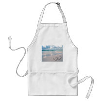 Bride & Groom Names Written in the Sand Apron