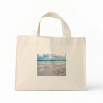 Bride & Groom Names Written in the Sand Tote Bags
