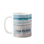 Bride & Groom Names Written in the Sand Coffee Mugs