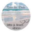Bride & Groom Names Written in the Sand stickers