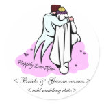Bride & Groom On Cloud 9 Happily Ever After stickers