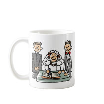 Bride Groom Priest Minister Church Wedding Book mugs by TheBridalShop Bride Groom Priest Minister Church Wedding Book mugs
