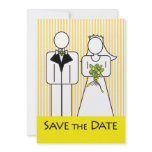 Bride Groom Save the Date Card Personalized Invitations