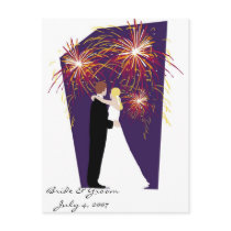 Bride & Groom Save the Date-July 4th Weddings postcards