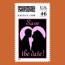 Bride Groom, Save the date postage postage