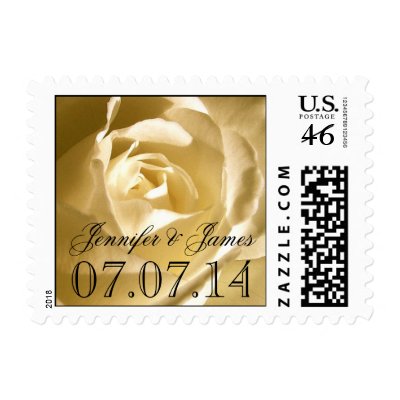 Bride Groom Save the Date Postage Stamps