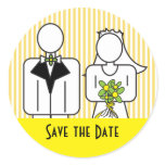 Bride & Groom Save the Date Stickers