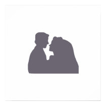 bride & groom silhouette AUTOGRAPH POSTER posters