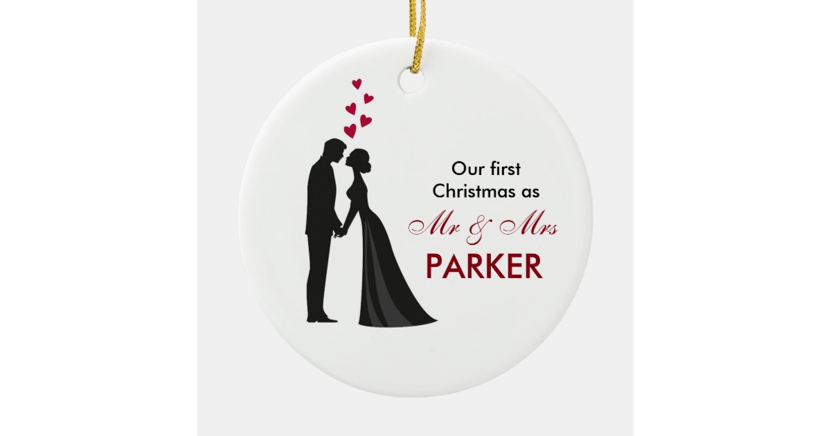 bride groom silhouette christmas tree ornament zazzle bride groom silhouette christmas tree ornament zazzle