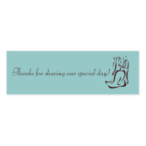 Bride&Groom Teal Favor Tag business cards