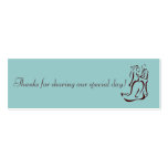 Bride&amp;Groom Teal Favor Tag Business Card Template