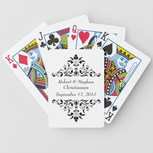 Bride & Groom Wedding Favor Playing Cards