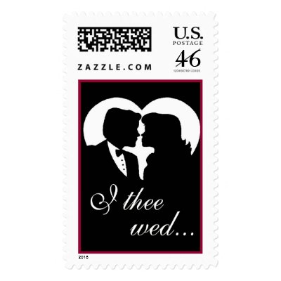 Bride Groom Wedding Stamp