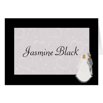Bride Groom Wedding table name placecards by ZazzleBusinessCards