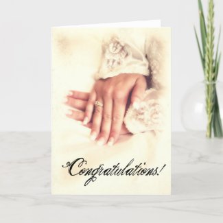 Bride Hands Congratulations card
