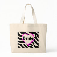 Bride (Heart Zebra Print) bag