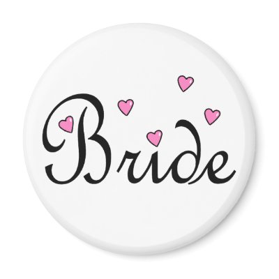 Bride Hearts Refrigerator Magnets