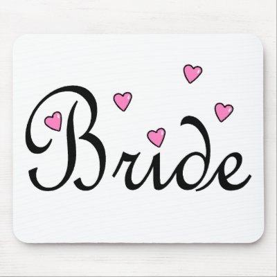 Bride Hearts Mouse Pads