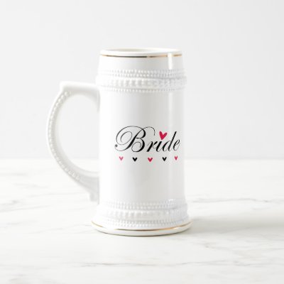 Bride Hearts Coffee Mugs