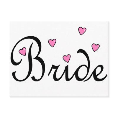 Bride Hearts Post Card