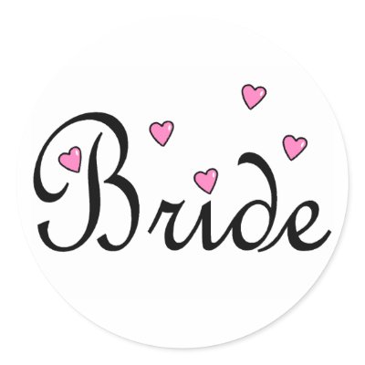 Bride Hearts Stickers