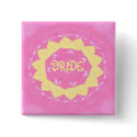 BRIDE in a sunflower buttons