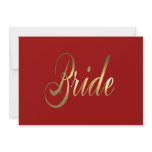 Bride in Dark Gold invitations