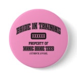 manic, bride, wedding, button, training