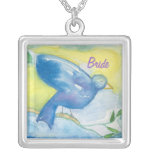 Bride Jewelry, Blue Bird Necklace necklaces
