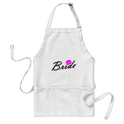 Bride Kiss Aprons