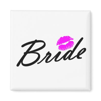 Bride Kiss Fridge Magnet