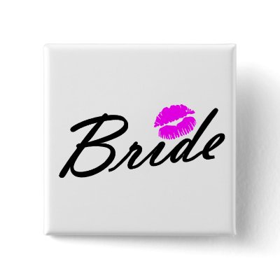Bride Kiss Pinback Buttons