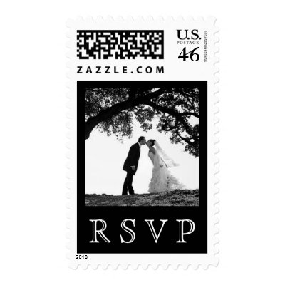 Bride Kiss under Oak Postage - RSVP