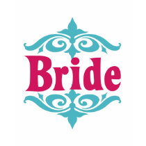 Bride (Moroccan) Hot Pink & Tiffany Blue t-shirts