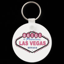 BRIDE of Fabulous Las Vegas Pink Keychain
