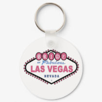 BRIDE of Fabulous Las Vegas Pink Keychain