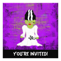 Bride Of Frankenstein Halloween Invitation invitations