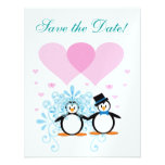 Bride Penguin Save the Date Invitation