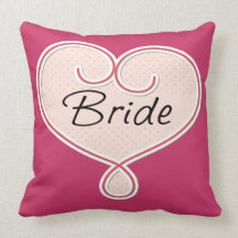 Bride Pink Heart Pillows
