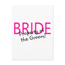 Bride Property Of The Groom Postcard